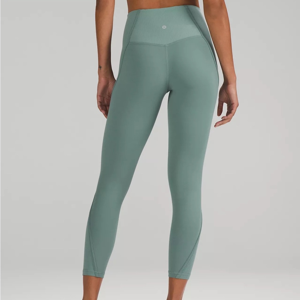 Lululemon Tidewater Teal Ribbed Leggings